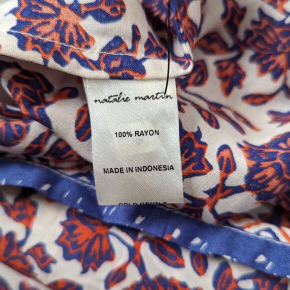 Natalie Martin Stevie Mini Dress Bloom Lapis Coral Floral Size XS NWT Bohemian - Picture 8 of 10